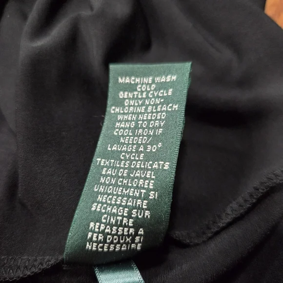 Lauren Ralph Lauren Ruched Surplice Neckline Faux Wrap Dress Size 8 - Picture 6 of 11